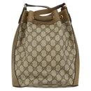 GUCCI GG Supreme Web Sherry Line Shoulder Bag PVC Beige 14 02 034 Auth 143349-2