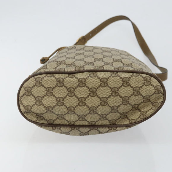 GUCCI GG Supreme Web Sherry Line Shoulder Bag PVC Beige 14 02 034 Auth 143349