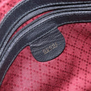 GUCCI Clutch Bag Leather Black Gold Auth 143350-15