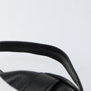 GUCCI Clutch Bag Leather Black Gold Auth 143350-8