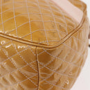 Salvatore Ferragamo Vala Tote Bag Enamel 2way Orange Silver Auth 143352-14