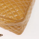 Salvatore Ferragamo Vala Tote Bag Enamel 2way Orange Silver Auth 143352-15