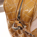 Salvatore Ferragamo Vala Tote Bag Enamel 2way Orange Silver Auth 143352-17