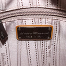 Salvatore Ferragamo Vala Tote Bag Enamel 2way Orange Silver Auth 143352-19