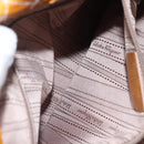 Salvatore Ferragamo Vala Tote Bag Enamel 2way Orange Silver Auth 143352-23