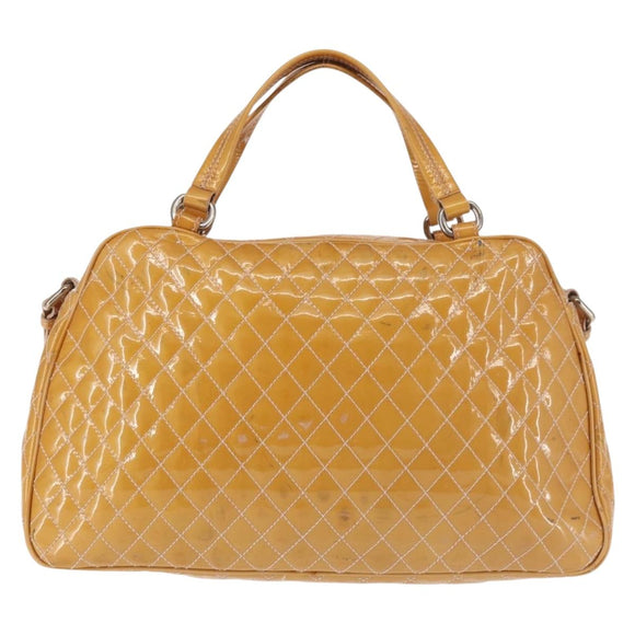 Salvatore Ferragamo Vala Tote Bag Enamel 2way Orange Silver Auth 143352