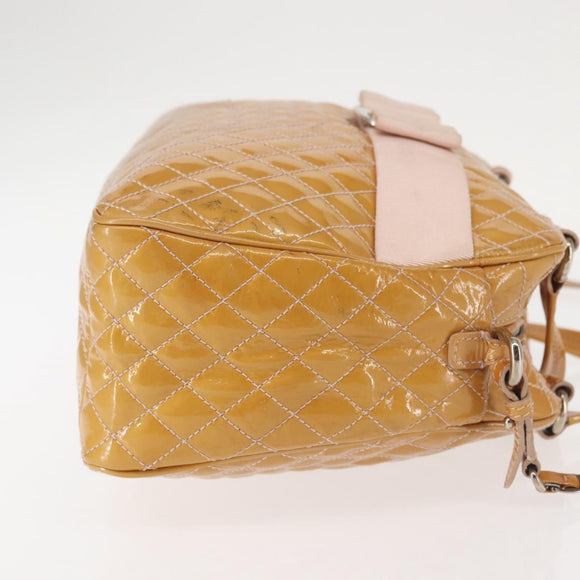 Salvatore Ferragamo Vala Tote Bag Enamel 2way Orange Silver Auth 143352