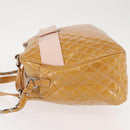 Salvatore Ferragamo Vala Tote Bag Enamel 2way Orange Silver Auth 143352-5