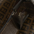 FENDI Zucchino Canvas Boston Bag Coated Canvas Brown Gold Auth 143353-9