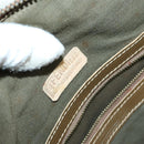 FENDI Zucchino Canvas Boston Bag Coated Canvas Brown Gold Auth 143353-22