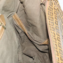 FENDI Zucchino Canvas Boston Bag Coated Canvas Brown Gold Auth 143353-23