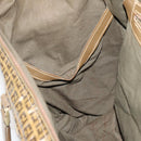 FENDI Zucchino Canvas Boston Bag Coated Canvas Brown Gold Auth 143353-24