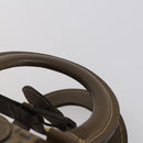 FENDI Zucchino Canvas Boston Bag Coated Canvas Brown Gold Auth 143353-14