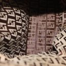 FENDI Zucchino Canvas Tote Bag Beige Silver Auth 143354-11