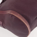 BVLGARI Chandra Shoulder Bag Leather Purple Gold Auth 143355-9