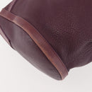 BVLGARI Chandra Shoulder Bag Leather Purple Gold Auth 143355-15