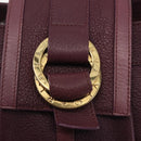 BVLGARI Chandra Shoulder Bag Leather Purple Gold Auth 143355-17