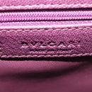 BVLGARI Chandra Shoulder Bag Leather Purple Gold Auth 143355-18