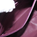 BVLGARI Chandra Shoulder Bag Leather Purple Gold Auth 143355-11