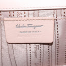 Salvatore Ferragamo Chain Vala Shoulder Bag Enamel Beige Silver Auth 143357-17