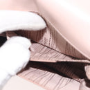 Salvatore Ferragamo Chain Vala Shoulder Bag Enamel Beige Silver Auth 143357-21