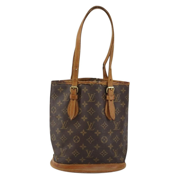 LOUIS VUITTON Monogram Bucket PM Shoulder Bag M42238 LV Auth 143358