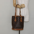 LOUIS VUITTON Monogram Bucket PM Shoulder Bag M42238 LV Auth 143358-24