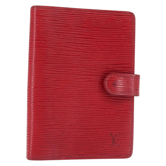 LOUIS VUITTON Epi Agenda PM Day Planner Cover Red R20057 LV Auth 143361