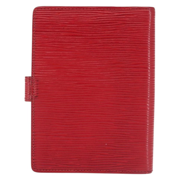 LOUIS VUITTON Epi Agenda PM Day Planner Cover Red R20057 LV Auth 143361