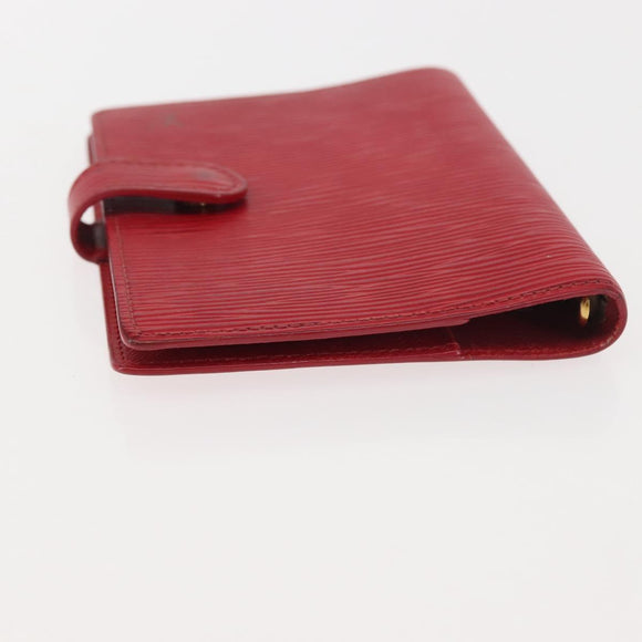 LOUIS VUITTON Epi Agenda PM Day Planner Cover Red R20057 LV Auth 143361