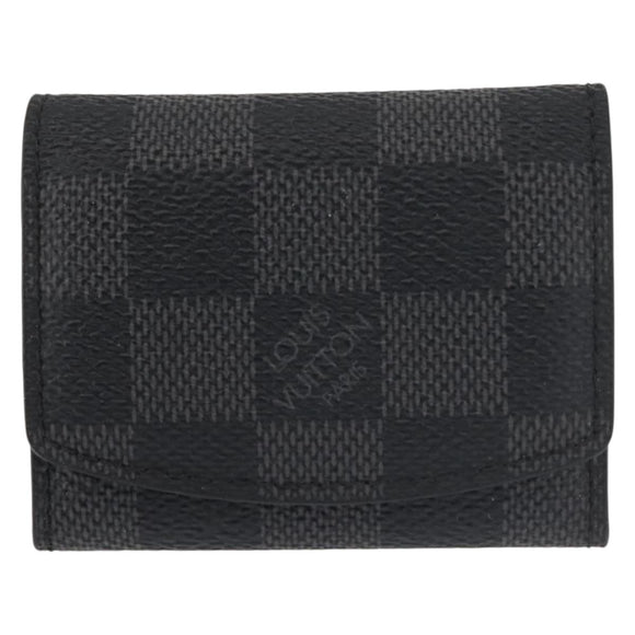 LOUIS VUITTON Damier Graphite Manchetetui LV Auth 143364