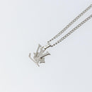 LOUIS VUITTON Monogram Row Necklace metal Silver M02254 LV Auth 143366-13