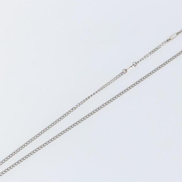 LOUIS VUITTON Monogram Row Necklace metal Silver M02254 LV Auth 143366