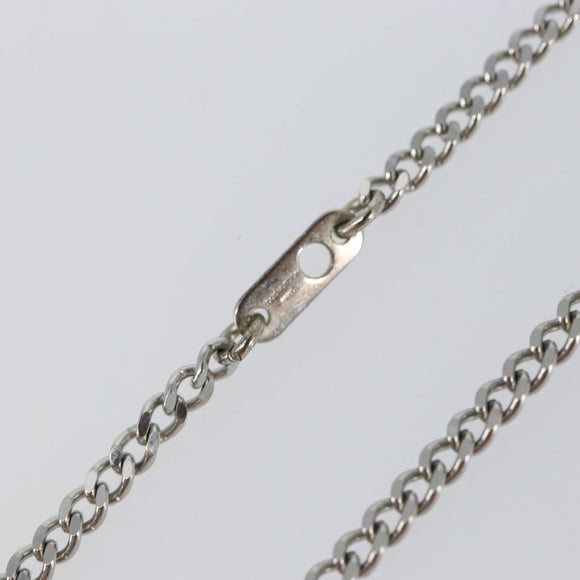 LOUIS VUITTON Monogram Row Necklace metal Silver M02254 LV Auth 143366