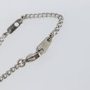 LOUIS VUITTON Monogram Row Necklace metal Silver M02254 LV Auth 143366-11