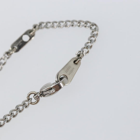 LOUIS VUITTON Monogram Row Necklace metal Silver M02254 LV Auth 143366