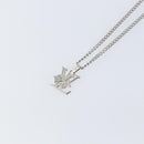 LOUIS VUITTON Monogram Row Necklace metal Silver M02254 LV Auth 143366-3