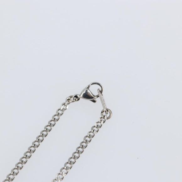 LOUIS VUITTON Monogram Row Necklace metal Silver M02254 LV Auth 143366