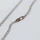 LOUIS VUITTON Monogram Row Necklace metal Silver M02254 LV Auth 143366-8