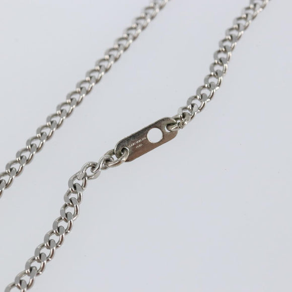 LOUIS VUITTON Monogram Row Necklace metal Silver M02254 LV Auth 143366