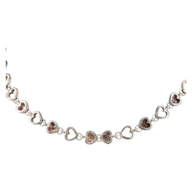 TIFFANY&Co. Puff Heart Necklace Ag925 Silver Auth 143369