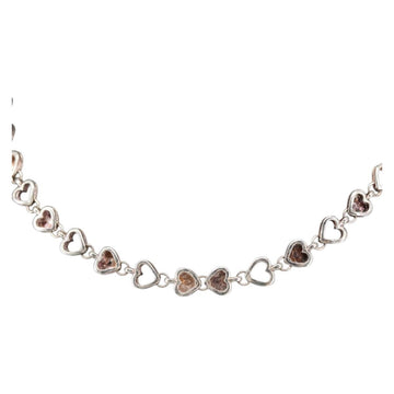 TIFFANY&Co. Puff Heart Necklace Ag925 Silver Auth 143369