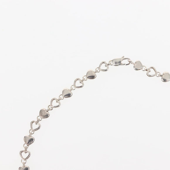 TIFFANY&Co. Puff Heart Necklace Ag925 Silver Auth 143369