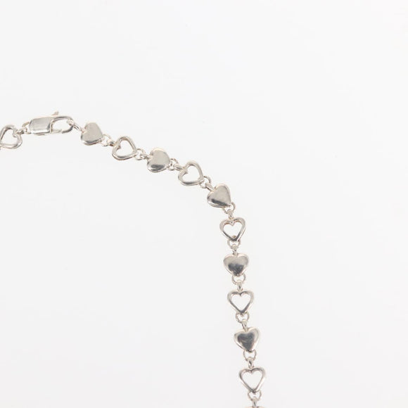 TIFFANY&Co. Puff Heart Necklace Ag925 Silver Auth 143369