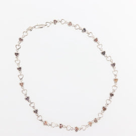 TIFFANY&Co. Puff Heart Necklace Ag925 Silver Auth 143369 - 0