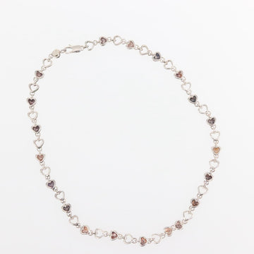 TIFFANY&Co. Puff Heart Necklace Ag925 Silver Auth 143369 - 0