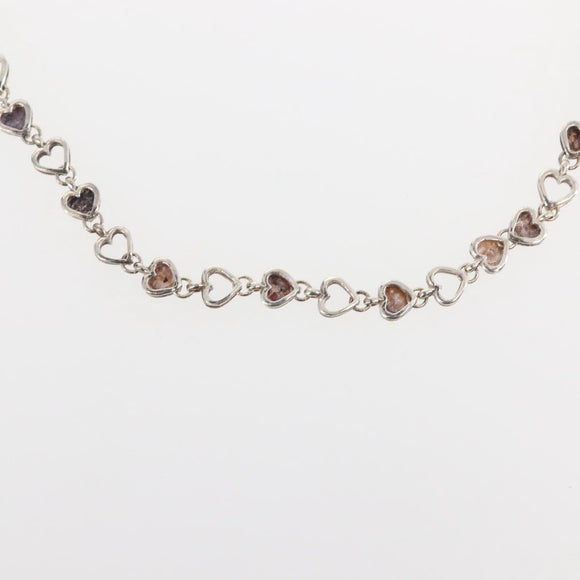 TIFFANY&Co. Puff Heart Necklace Ag925 Silver Auth 143369