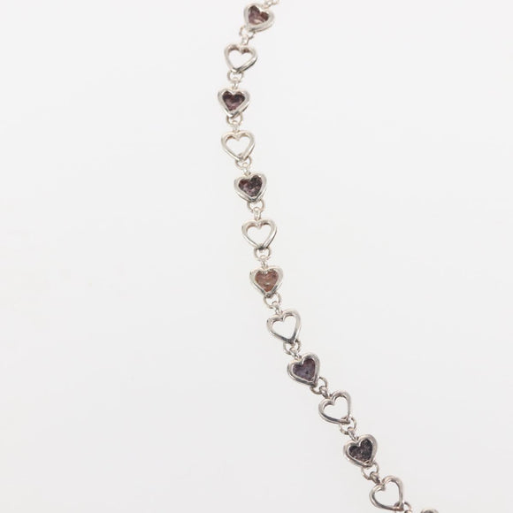 TIFFANY&Co. Puff Heart Necklace Ag925 Silver Auth 143369