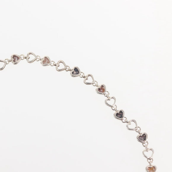 TIFFANY&Co. Puff Heart Necklace Ag925 Silver Auth 143369