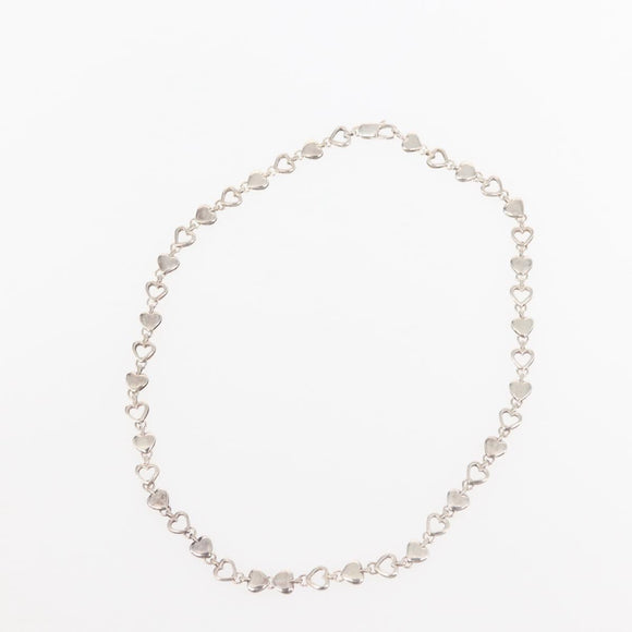 TIFFANY&Co. Puff Heart Necklace Ag925 Silver Auth 143369